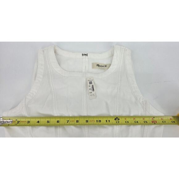 NWT Madewell Circle Mini Dress: Airy Denim Edition Size Small White Retail $148 - Picture 8 of 8